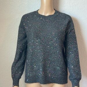 LOFT Glittering Charcoal Sweater